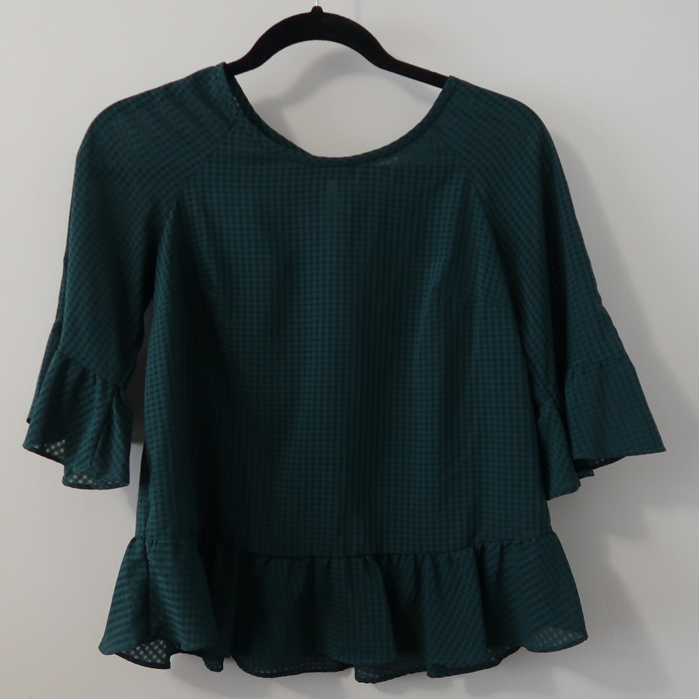 Target (a new day) Gingham Peplum Blouse